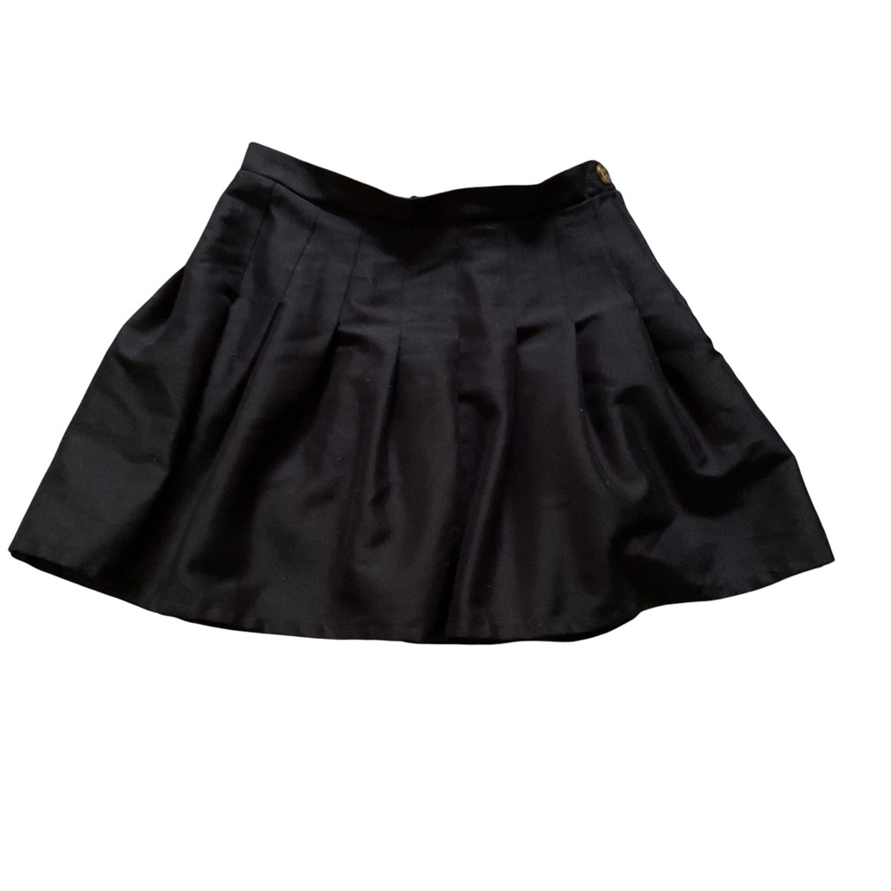 Wild Fable Black Pleated Mini Skirt High Waisted Side Zip Preppy Size Small